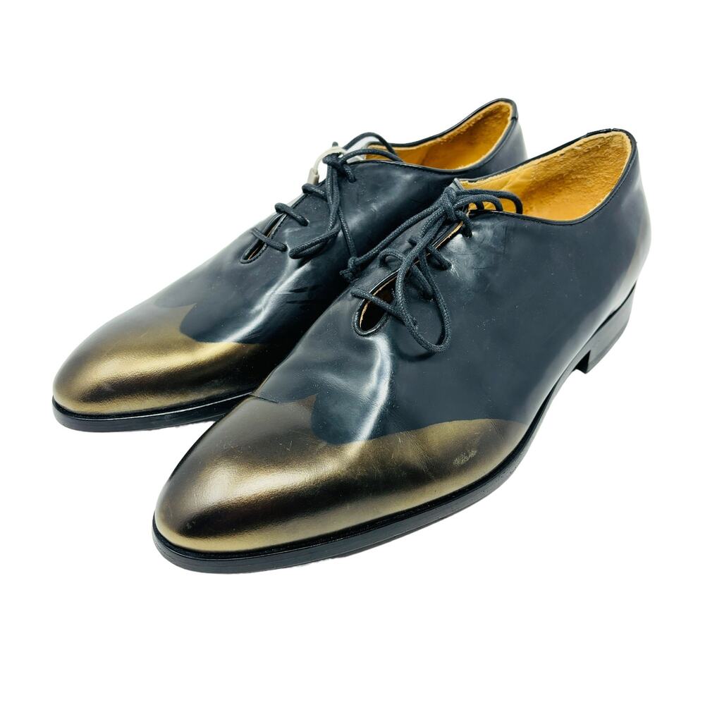 ERA COLORPHILOSOPHY EU 42 BLACK AND METALLIC WHOLECUT SHOES